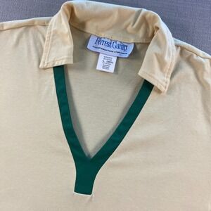 Forrest Gump Movie Promo Polo Shirt Mens Large Yellow Green V-Neck GUM6020AD